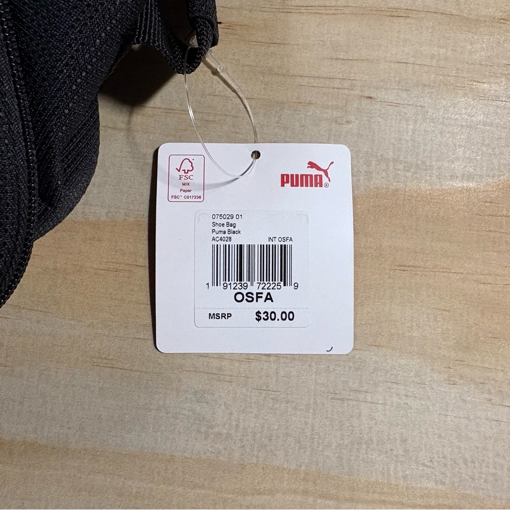 Puma x Mercedes-Benz Shoe Bag Black – Motorsport Gear Storage, New w/ Tags - Picture 4 of 4